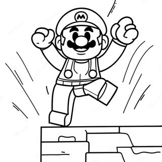 Lego Mario Jumping Over Obstacles Coloring Page 94384-33662