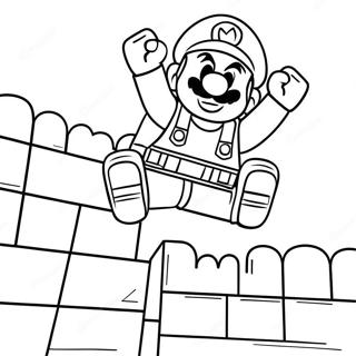 Lego Mario Jumping Over Obstacles Coloring Page 94384-33663