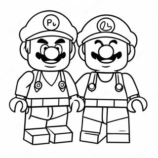 Lego Mario And Luigi Brothers Coloring Page 94385-33665