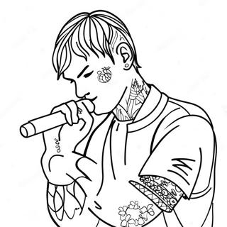 Lil Peep Performing On Stage Coloring Page 94411 33825