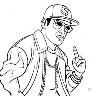 Hip Hop Gangster Coloring Page 94486-33857