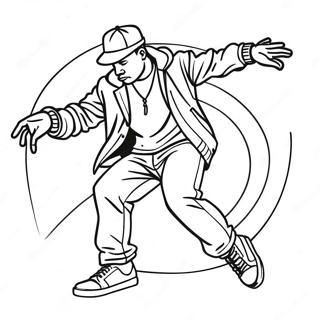 Hip Hop Gangster Dancing Coloring Page 94488-33865