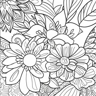 Relaxation Flower For Adults Coloring Pages