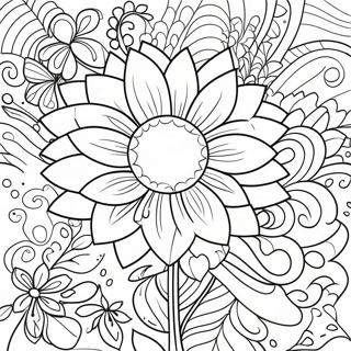 Relaxation Flower Adult Coloring Page 94512-33738