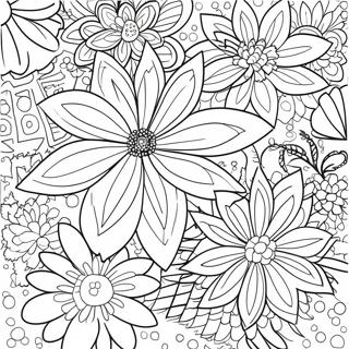 Relaxation Flower Adult Coloring Page 94512-33739