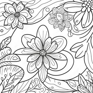 Relaxation Flower Adult Coloring Page 94512-33740