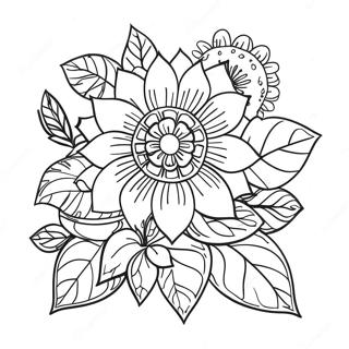 Relaxation Flower Adult Coloring Page 94512-33877