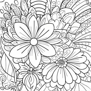 Relaxation Flower Adult Coloring Page 94512-33878