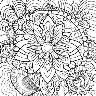 Beautiful Relaxation Flower Mandala Coloring Page 94514-33745