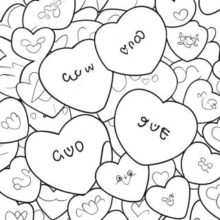 Conversation Hearts Coloring Page 94590-33798