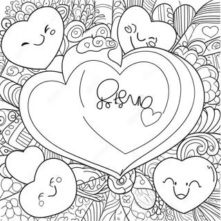 Conversation Hearts Coloring Page 94590-33800