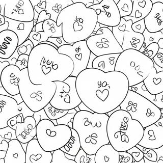 Conversation Hearts Coloring Page 94590-33938