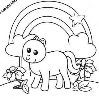 Red Rainbow Friends Coloring Page 94615-33960