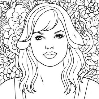 Vibrant Taylor Swift Lover Album Coloring Page 94668-34008