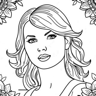 Charming Taylor Swift Evermore Album Coloring Page 94670-34014