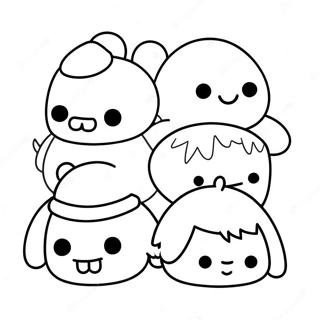 Cute Tsum Tsum Characters Coloring Page 94745 34063