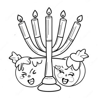 Cute Hanukkah Coloring Pages