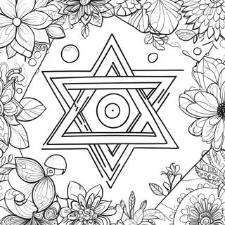 Charming Star Of David Coloring Page 94955 34234