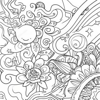 Colorful Galaxy Scene Coloring Page 95055-34302