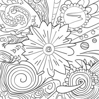 Colorful Galaxy Scene Coloring Page 95055-34303