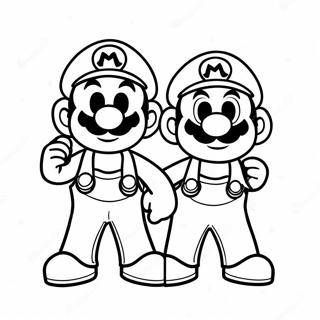 Colorful Mario And Luigi Adventure Coloring Page 95233-34442