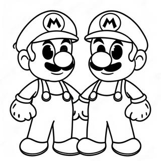 Colorful Mario And Luigi Adventure Coloring Page 95233-34443