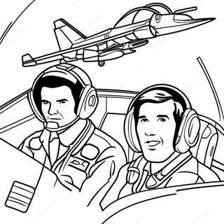 Top Gun Pilots In Action Coloring Page 95286-34490