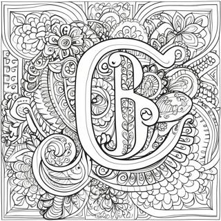 Intricate Russian Letter Designs Coloring Page 95362-34549