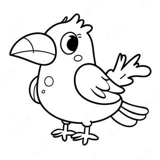 Cute Cartoon Crow Coloring Page 95411-34581