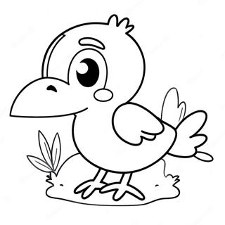 Cute Cartoon Crow Coloring Page 95411-34582