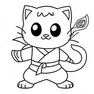 Cat Ninja Coloring Pages