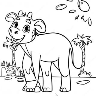 Subtraction Safari Math Coloring Page 95565 34708