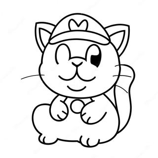 Cat Mario Coloring Page 95613-34774