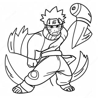 Naruto Nine Tails Coloring Page 95638-34793