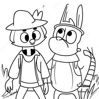 Mordecai And Rigby Adventure Coloring Page 95665-34820