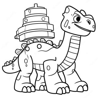 Colorful Dinotrux Adventure Coloring Page 95717-34858