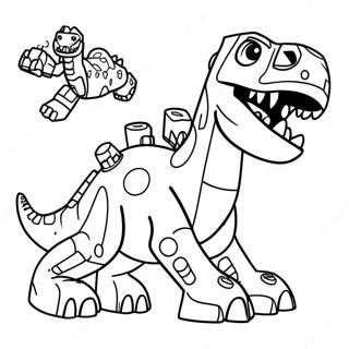 Colorful Dinotrux Adventure Coloring Page 95717-34859