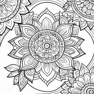 Relaxing Mandala Therapy Coloring Page 95743-34878