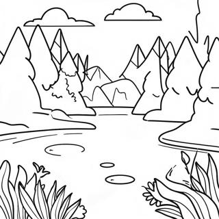 Calming Nature Scenes Therapy Coloring Page 95745 34886