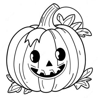 Creepy Halloween Pumpkin Coloring Page 95768-34898