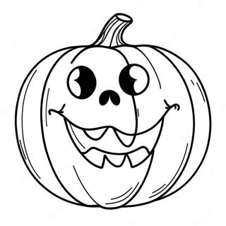 Creepy Halloween Pumpkin Coloring Page 95768-34899