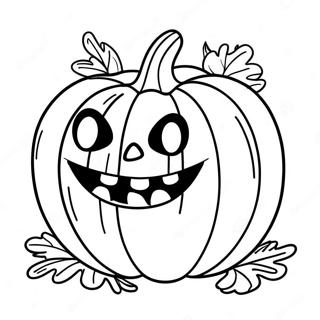 Spooky Grinning Pumpkin Coloring Page 95770-34908