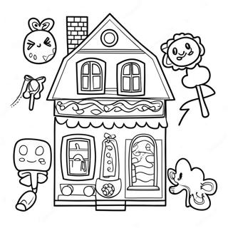 Paper Doll House Toca Boca Coloring Pages