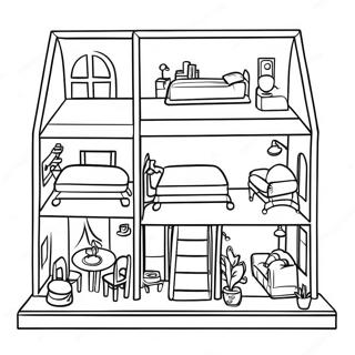 Charming Toca Boca Paper Doll House Coloring Page 95822-34949