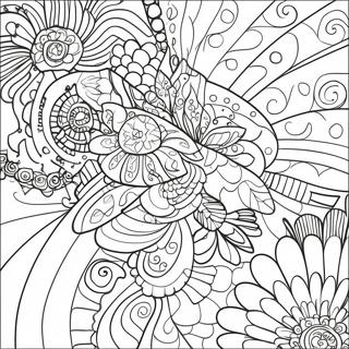 Vibrant Abstract Art Coloring Page 9586 2756