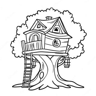 Treehouse Coloring Pages