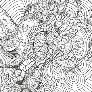 Complex Optical Illusion Geometric Designs Coloring Page 96105-35165