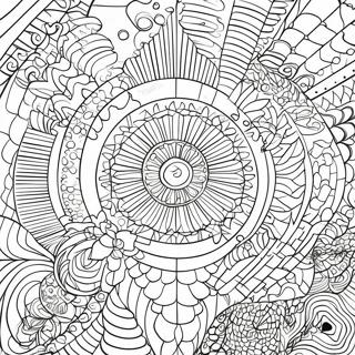 Complex Optical Illusion Geometric Designs Coloring Page 96105-35167