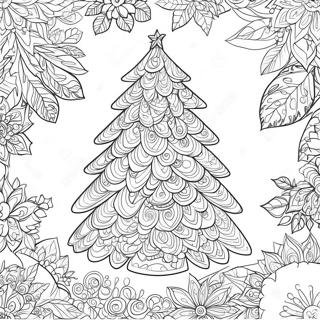 Intricate Christmas Tree Coloring Page 96129-35177