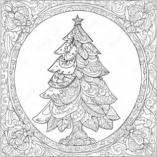 Intricate Christmas Tree Coloring Page 96129-35178